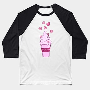 Strawberry Milkshake Baseball T-Shirt